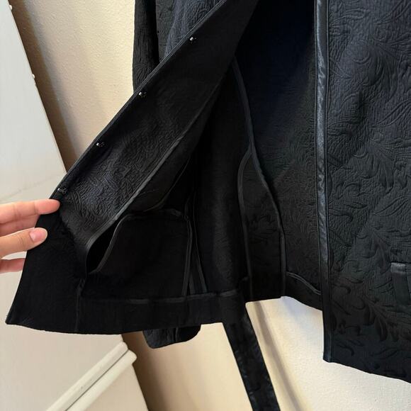 Semantiks Textured Jacquard Blazer Belted Jacket Women's sz S Elegant Old Money - Picture 7 of 14